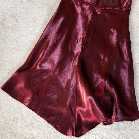 90s Y2K Fairy Whimsygoth Milkmaid coquette prom Red Satin shimmer 8 - Picture 10 of 14